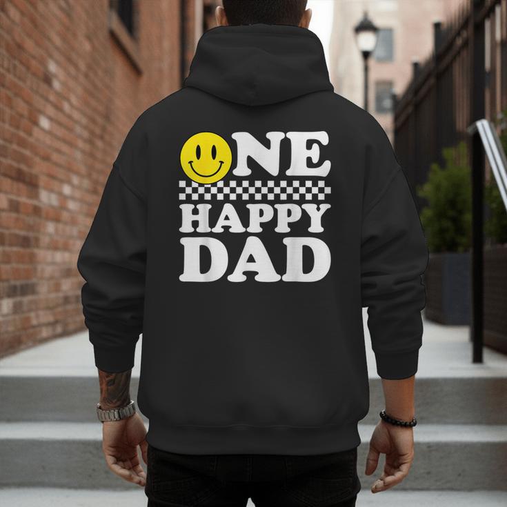One Happy Dude Dad 1st Birthday Family Matching Men's Hoodie Back Print