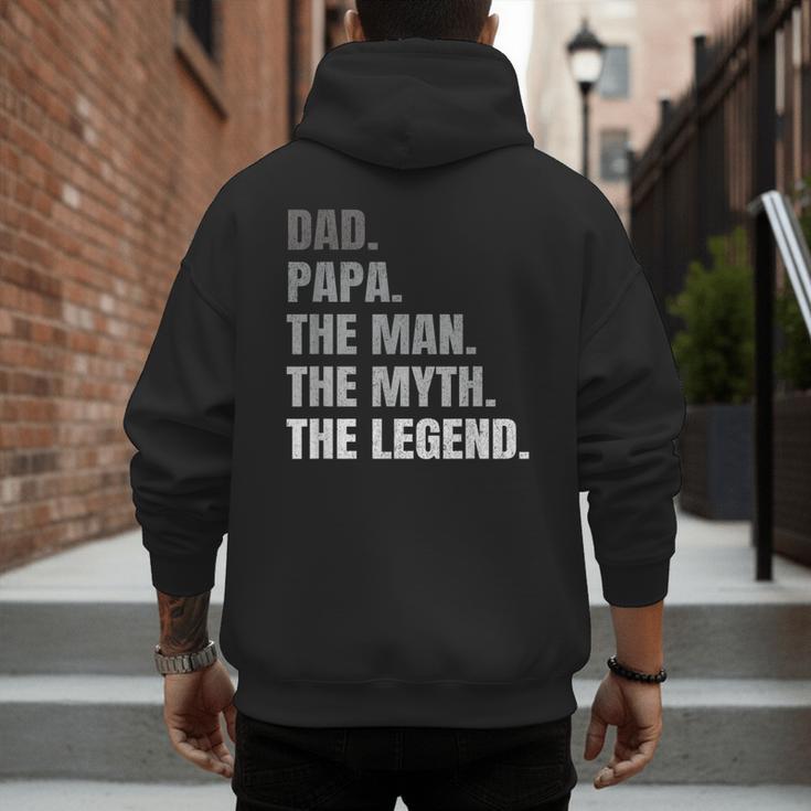 Papa Dad Legend Men Grandpa Christmas Father's Day Birthday Men's Hoodie Back Print Papa Dad Legend Men Grandpa Christmas Father's Day Birthday Men's Hoodie Back Print