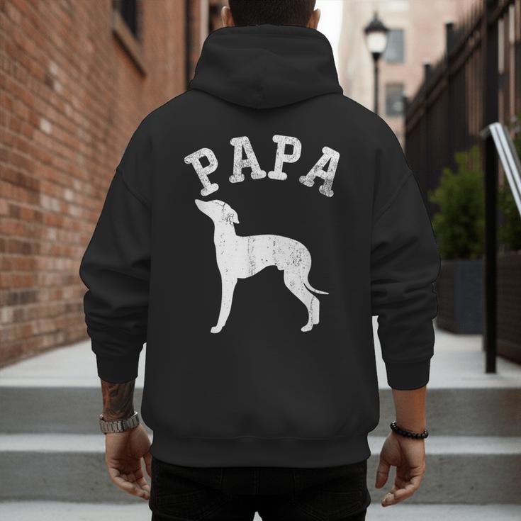 Papa ITALIAN GREYHOUND For Dad Men's Hoodie Back Print Papa ITALIAN GREYHOUND For Dad Men's Hoodie Back Print