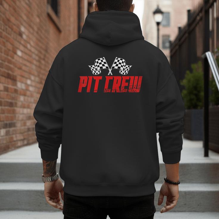 Pit Crew Family Racing Birthday Race Car For Dad Mom Kids Men's Hoodie Back Print Pit Crew Family Racing Birthday Race Car For Dad Mom Kids Men's Hoodie Back Print
