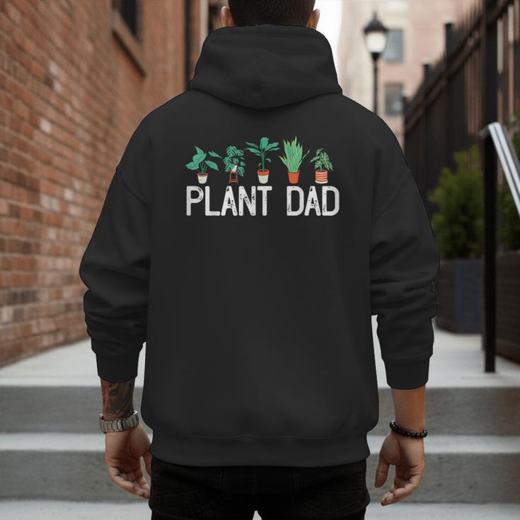Plant Dad Potted Plant Lover Gardening Plant Guy Men's Hoodie Back Print