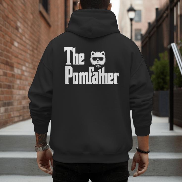 The PomFather Pomeranian Dog Dad Shirt Men Men's Hoodie Back Print