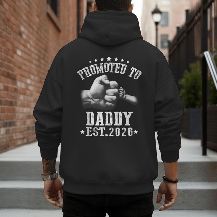 Promoted To Daddy Est 2026 Soon To Be Daddy 2026 Men's Hoodie Back Print