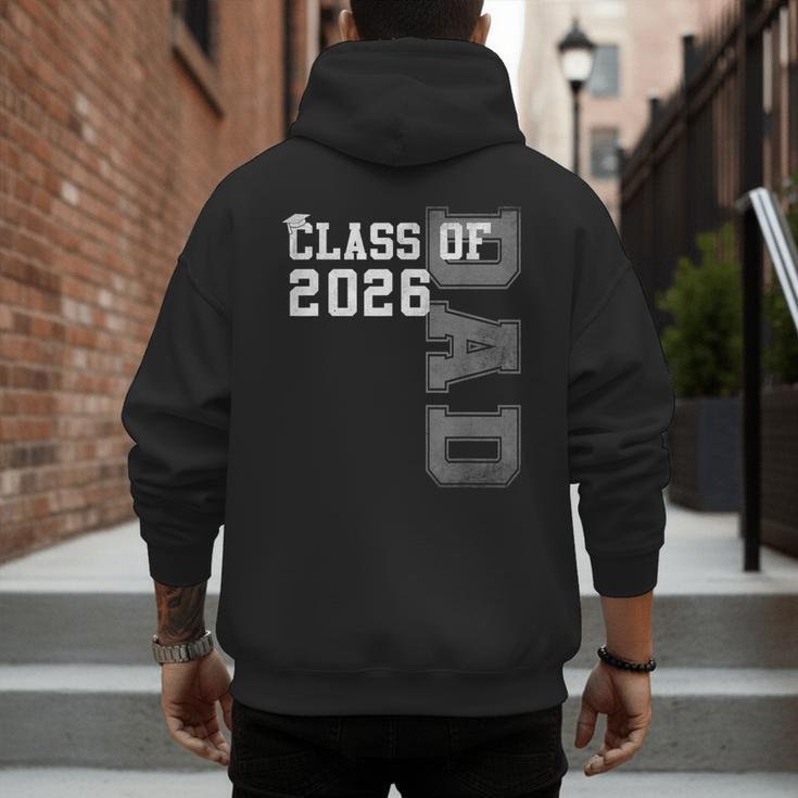 Proud Dad Of A 2026 Graduate Grad Senior Father Graduation Men's Hoodie Back Print