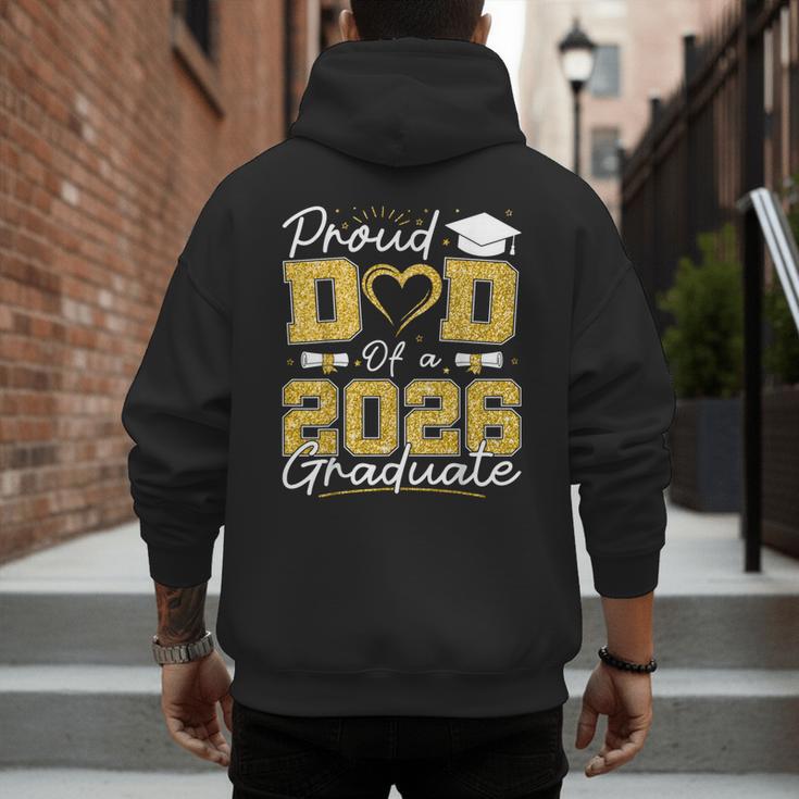 Proud Dad Of A 2026 Graduate Senior 2026 Grad Family Men's Hoodie Back Print