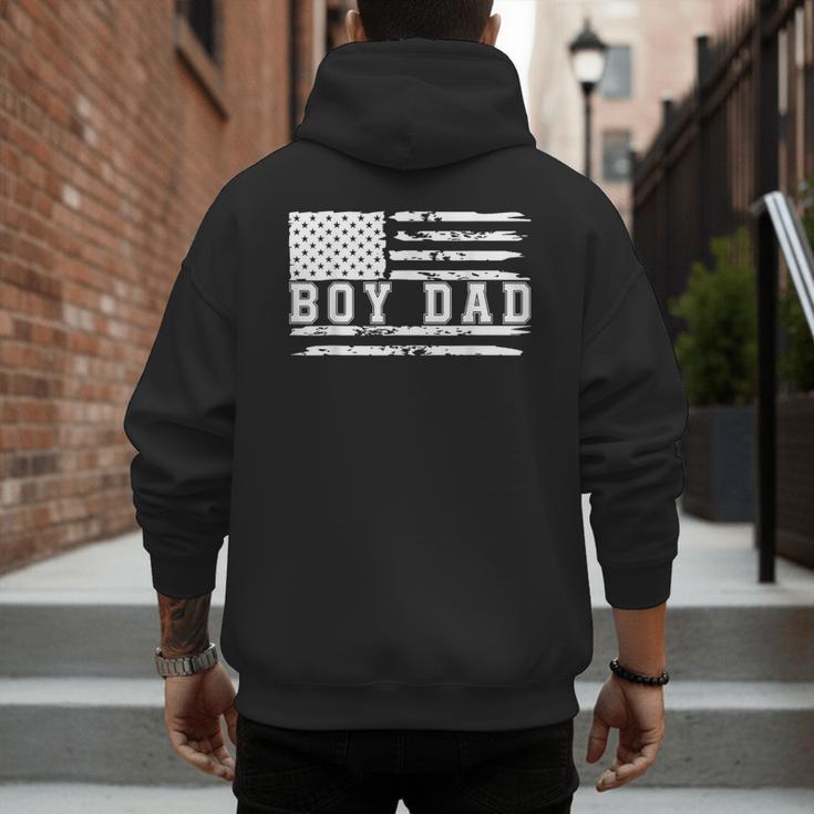 Proud Dad Of Boy Father Of Boys For Dad Xmas Fathers Day Men's Hoodie Back Print