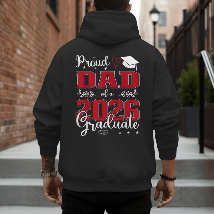 Proud Dad Of a Class Of 2026 Graduate For Graduation Men's Hoodie Back Print