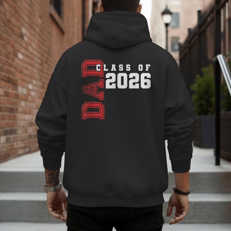 Proud Dad Of Class Of 2026 Graduate Men's Hoodie Back Print