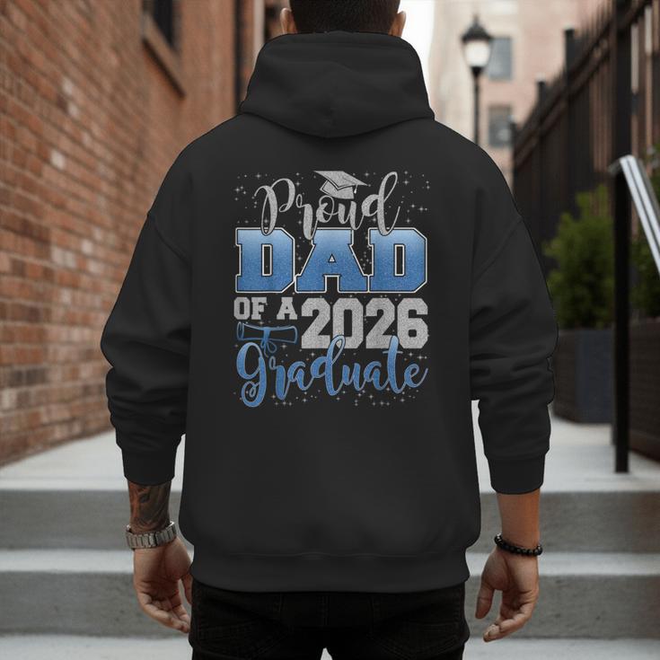 Proud Dad Of a Class Of 2026 Graduate Senior Graduation Men's Hoodie Back Print
