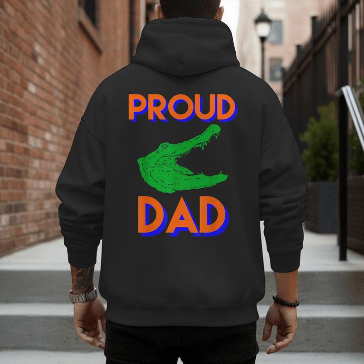 Proud Dad Of A Gator Unique Idea For Fathers Day Men's Hoodie Back Print
