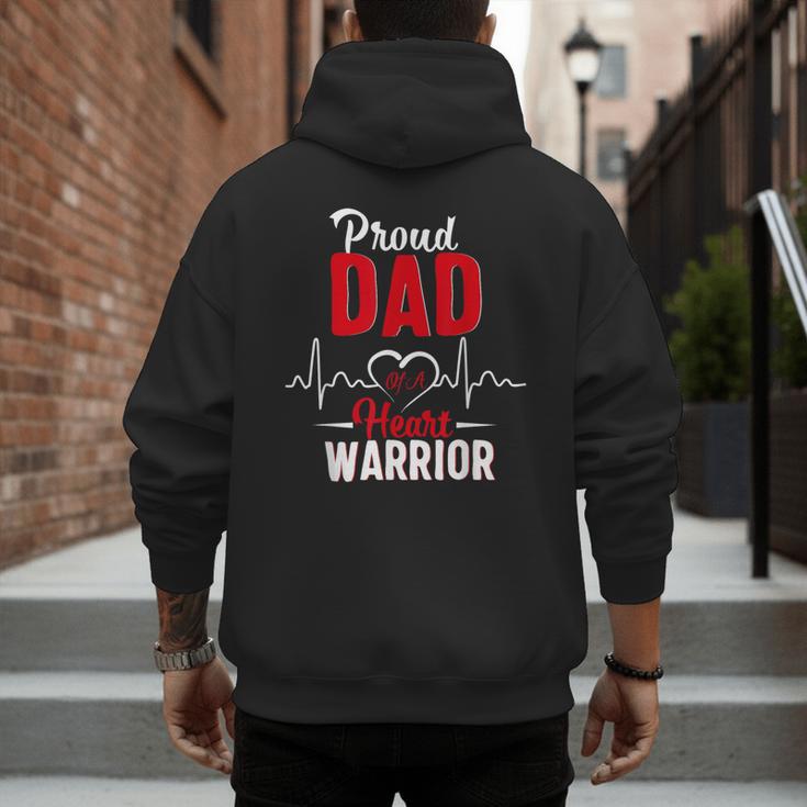 Proud Dad Of a Heart Warrior CHD Awareness Shirt Gift Men's Hoodie Back Print