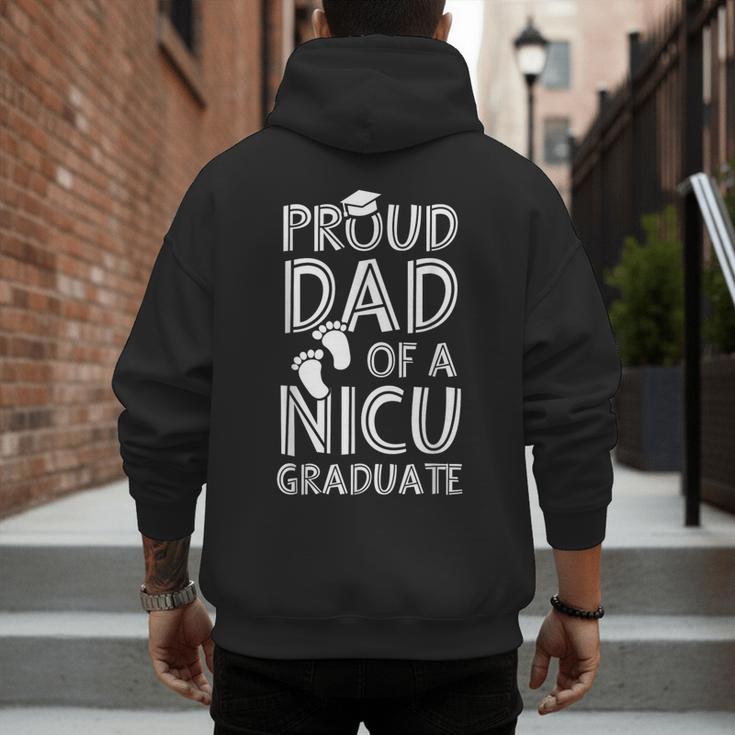 Proud Dad NICU Graduate Newborn Nurse Men's Hoodie Back Print