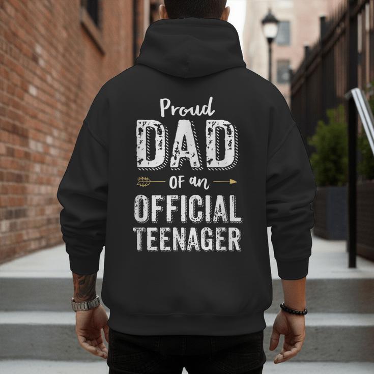 Proud Dad Of An Official TeenagerShirt Birthday Outfit Men's Hoodie Back Print