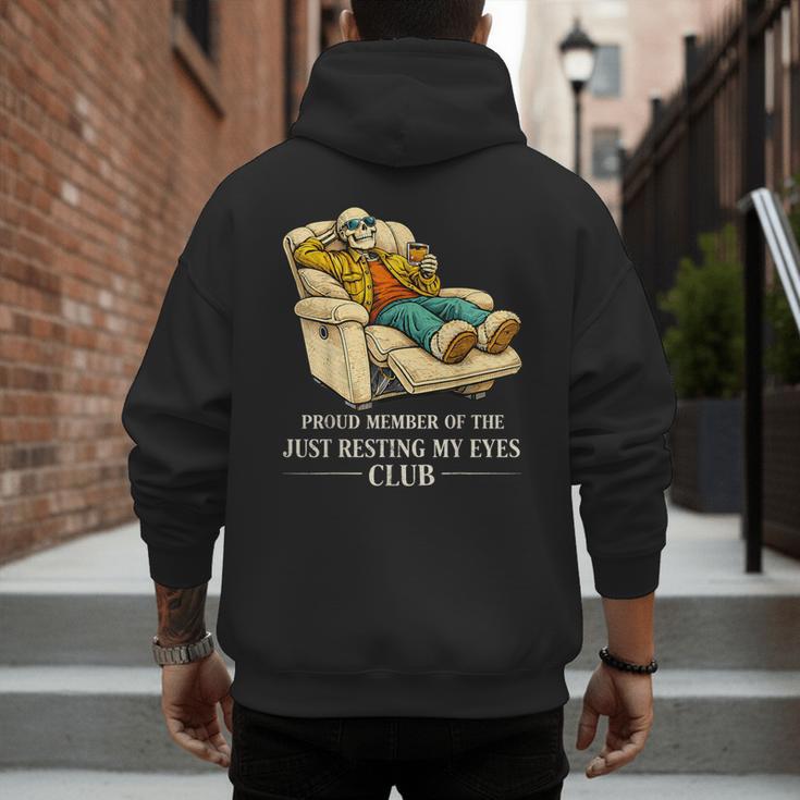 Proud Member Of The Just Resting My Eyes Club Dad Men's Hoodie Back Print Proud Member Of The Just Resting My Eyes Club Dad Men's Hoodie Back Print