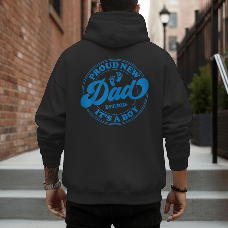 Proud New Daddy It's A Boy Dad To Be 1st Time Father Men's Hoodie Back Print
