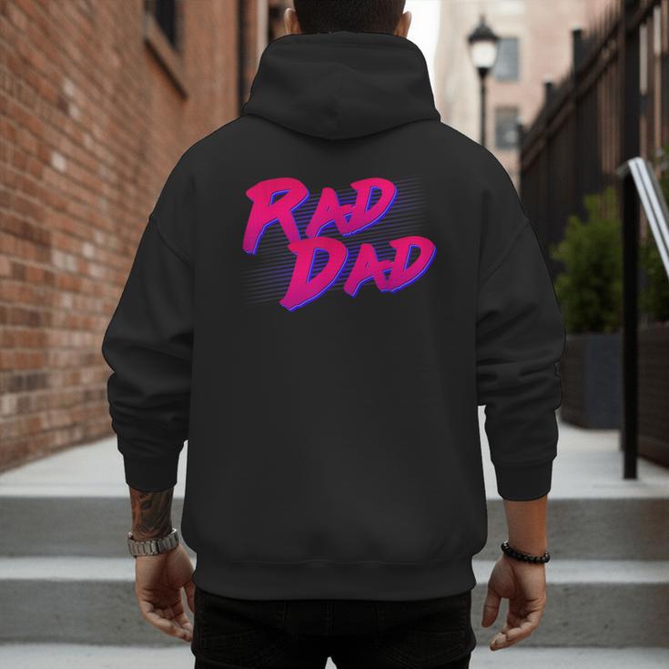Rad Dad Retro Men's Hoodie Back Print
