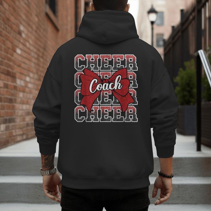 Red Sport Loud Proud Cheer Coach Dad Father's Day Men's Hoodie Back Print