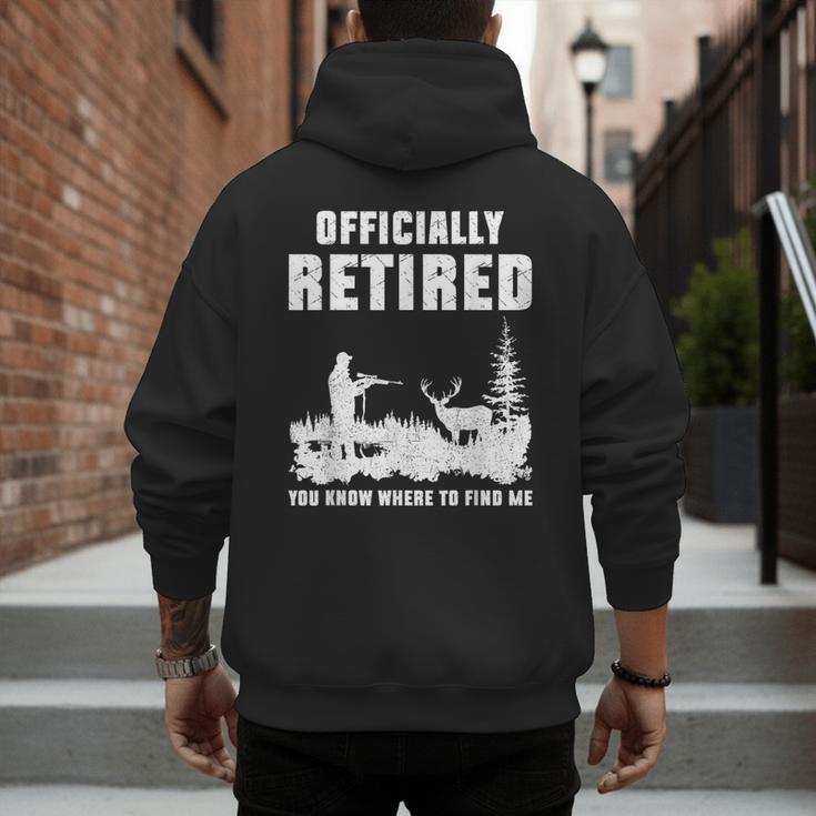 Retirement 2025 Retire Deer Hunting Retired For Dad Men's Hoodie Back Print