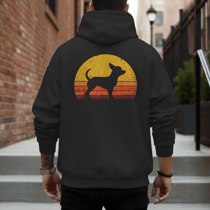 Retro Chihuahua Men Women Dog Mom Dad Chihuahua Men's Hoodie Back Print