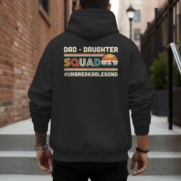 Retro Dad Daughter Squad Unbreakable Bond Father Daughter Men's Hoodie Back Print Retro Dad Daughter Squad Unbreakable Bond Father Daughter Men's Hoodie Back Print