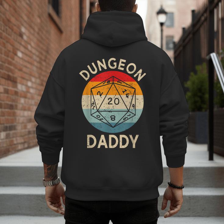 Retro Dungeon Daddy Fathers Day Men's Hoodie Back Print