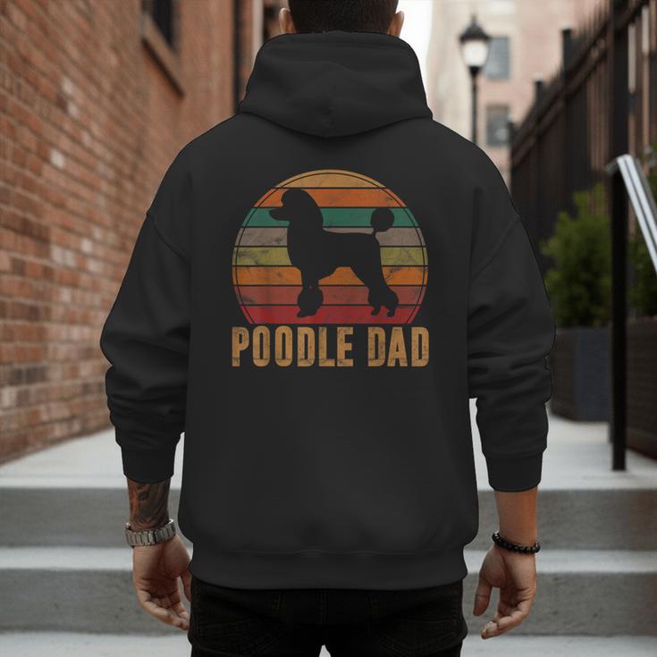 Retro Poodle Dad Dog Owner Pet Poodle Father Men's Hoodie Back Print