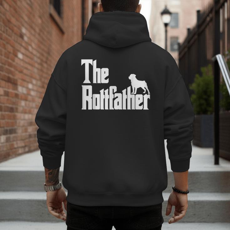 The RottFather Rottweiler Dad Shirt Men Men's Hoodie Back Print