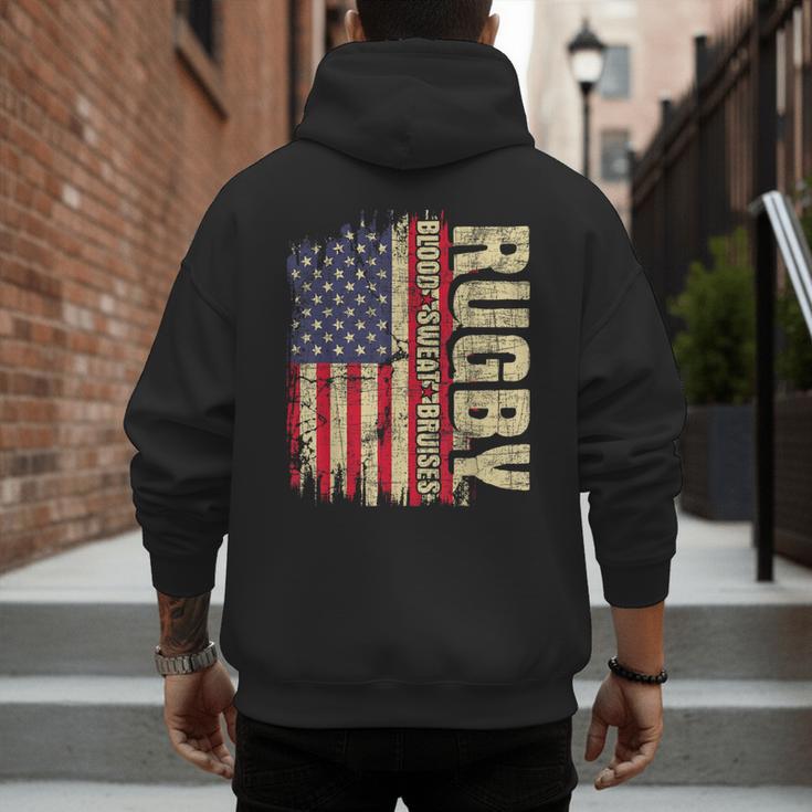 Rugby Blood Sweat Bruises Rugby Player Coach Dad Mom Men's Hoodie Back Print Rugby Blood Sweat Bruises Rugby Player Coach Dad Mom Men's Hoodie Back Print