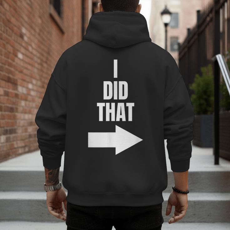 I Did That Shirt Pregnant Dad T-Shirt Men's Hoodie Back Print
