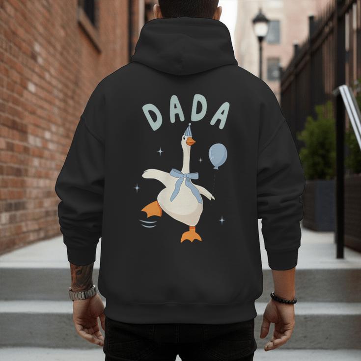 Silly Dada Silly Goose Mom Birthday Family Matching Party Men's Hoodie Back Print