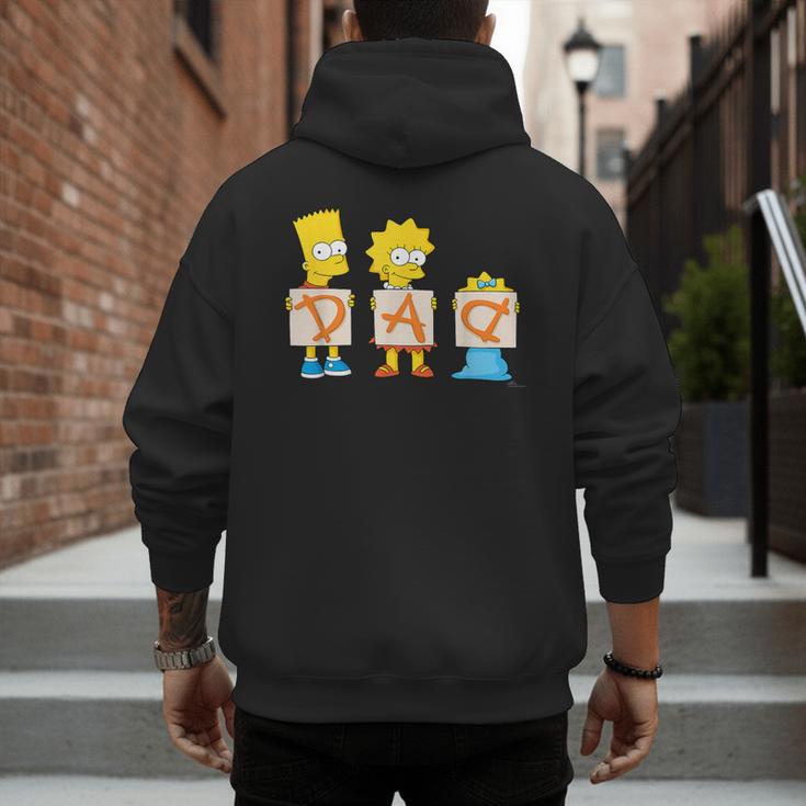 The Simpsons Father's Day Bart Lisa Maggie Dad Birthday Men's Hoodie Back Print