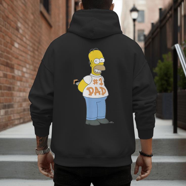 The Simpsons Homer Number 1 Dad Father's Day V2 Men's Hoodie Back Print
