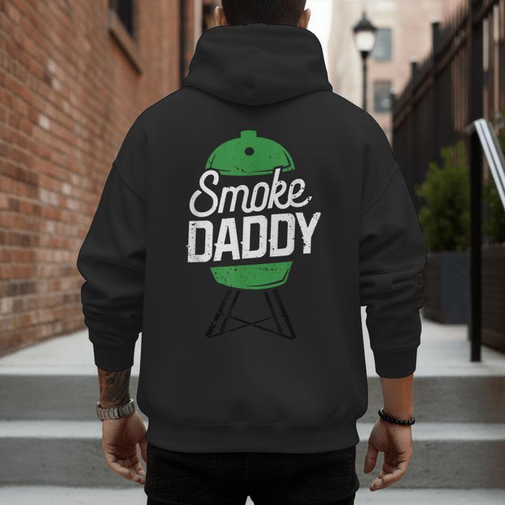 Smoke Daddy Green Egg Pitmaster Dad Tshirt BBQ Grill Men's Hoodie Back Print