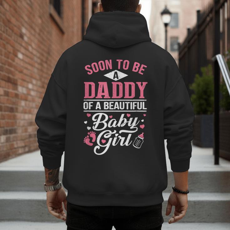 Soon To Be A Daddy Of A Beautiful Baby Girl New Dad T-Shirt Men's Hoodie Back Print