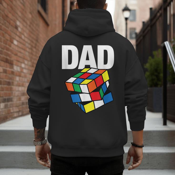 Speed Cubing Dad Puzzle Cuber Cube Kids Men's Hoodie Back Print Speed Cubing Dad Puzzle Cuber Cube Kids Men's Hoodie Back Print