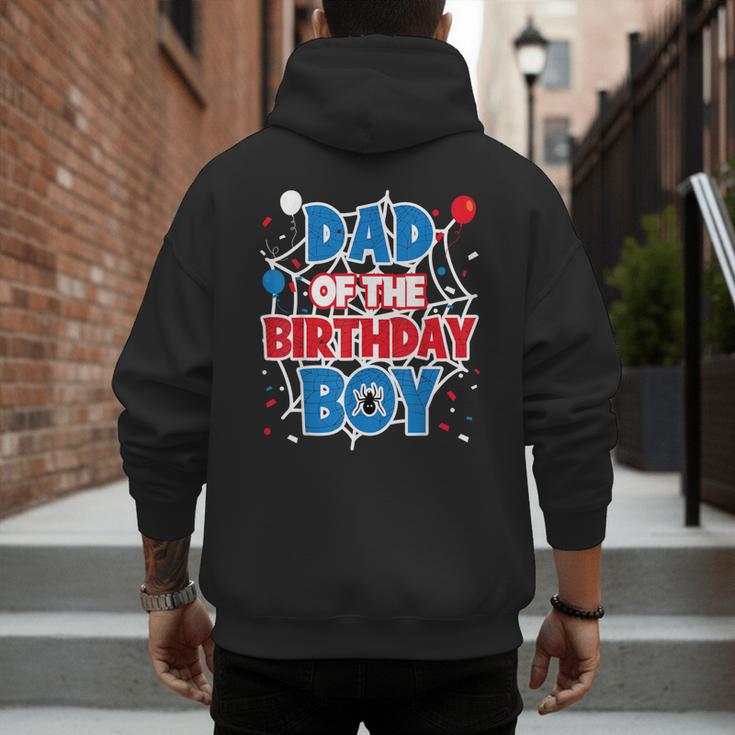 Spider Web Dad Of The Birthday Boy Men's Hoodie Back Print