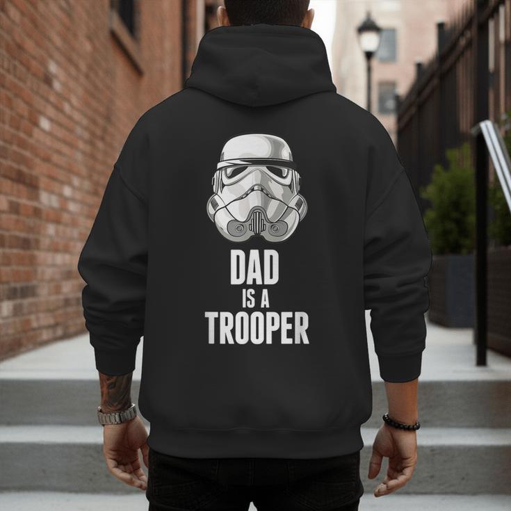 Star Wars Father's Day Stormtrooper Dad Is A Trooper Vintage Men's Hoodie Back Print