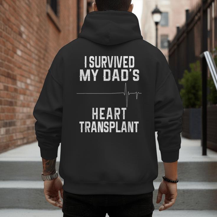 I Survived My Dad's Heart Transplant Men's Hoodie Back Print