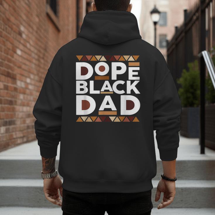 History Month Family Matching Melanin Dope Black Dad Men's Hoodie Back Print