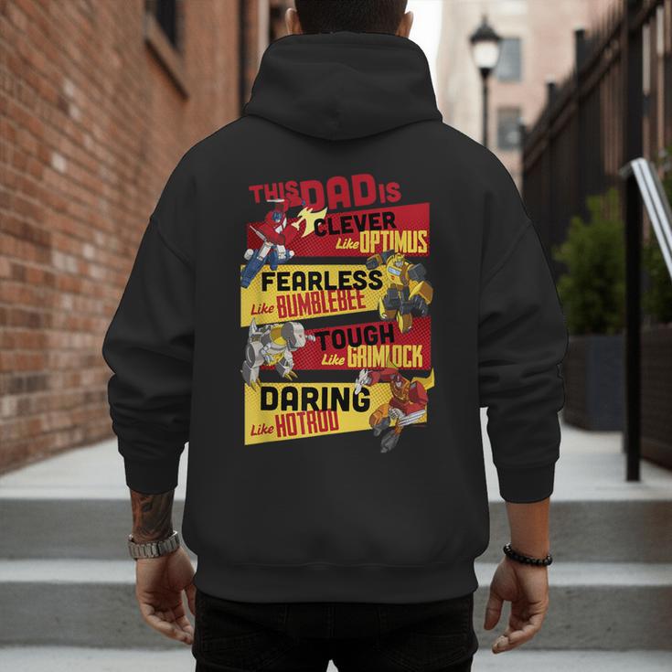 Transformers Father's Day Vintage Autobots Line Up Dad Is Men's Hoodie Back Print