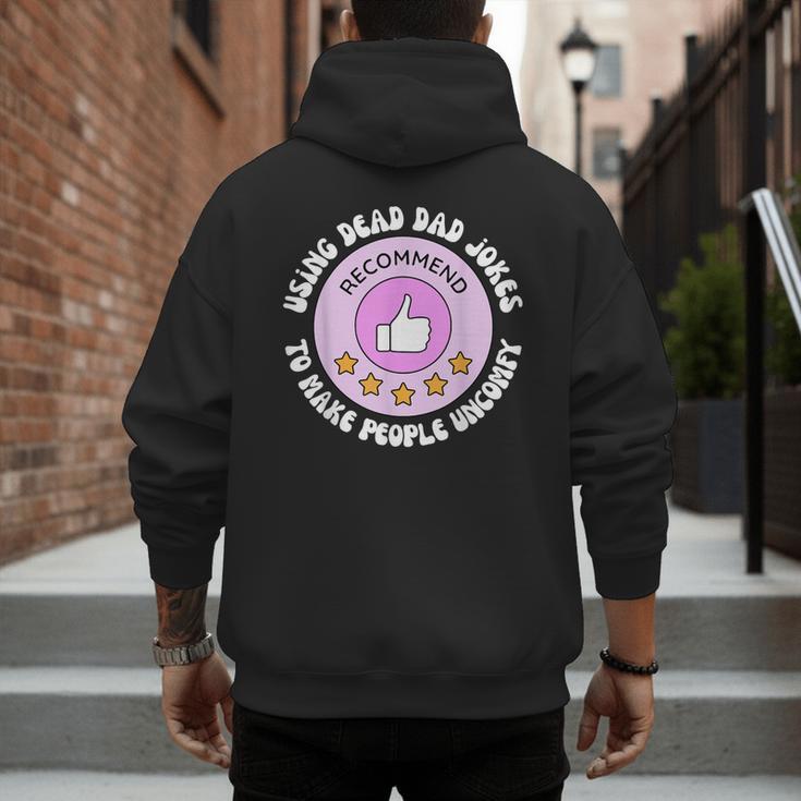 Using Dead Dad Jokes To Make People Uncomfy Vintage Quote Men's Hoodie Back Print Using Dead Dad Jokes To Make People Uncomfy Vintage Quote Men's Hoodie Back Print