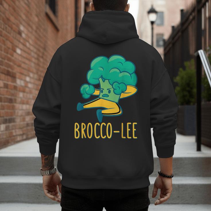 Vegetable Word Game Dad Joke Brocco-Lee Broccoli Men's Hoodie Back Print