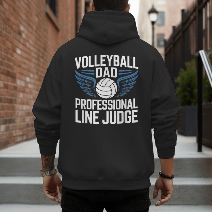 Volleyball Dad Professional Line Judge Volleyball Father Men's Hoodie Back Print