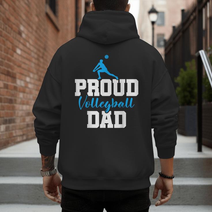 Volleyball Player Team Dad Father Proud Volleyball Dad Men's Hoodie Back Print