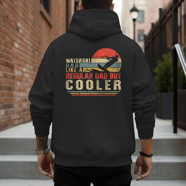 Waterski Dad Fathers Day Ski Lover Dad Water Skiing Rider Men's Hoodie Back Print