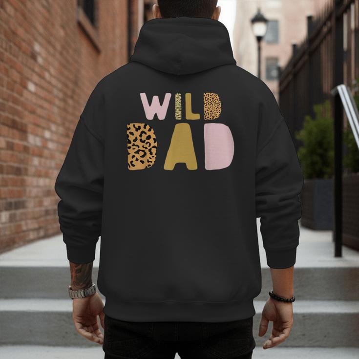 Wild Wild Dad Two Wild Birthday Outfit Zoo Birthday Animal Men's Hoodie Back Print