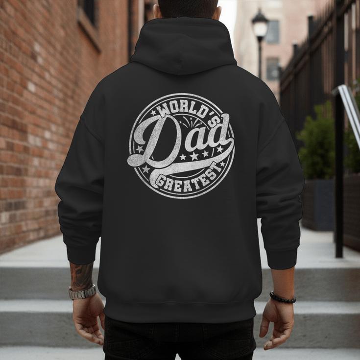 World’s Greatest Dad Father's Day Best Daddy Dad Ever Men's Hoodie Back Print