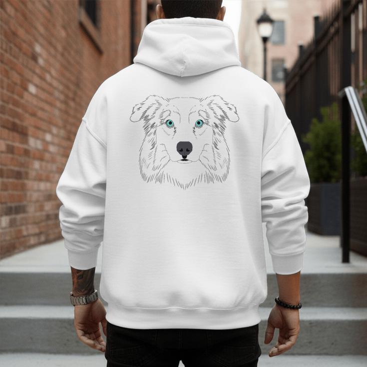 Australian Shepherd Aussie Mom Or Dad Men's Hoodie Back Print Australian Shepherd Aussie Mom Or Dad Men's Hoodie Back Print