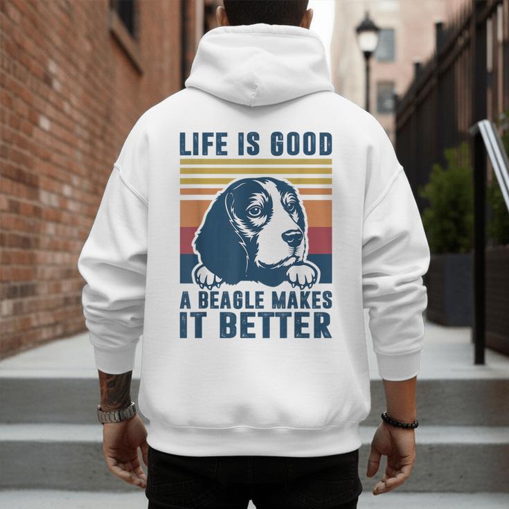 Beagle For Men Women Beagle Dog Mom Dad Beagle Men's Hoodie Back Print