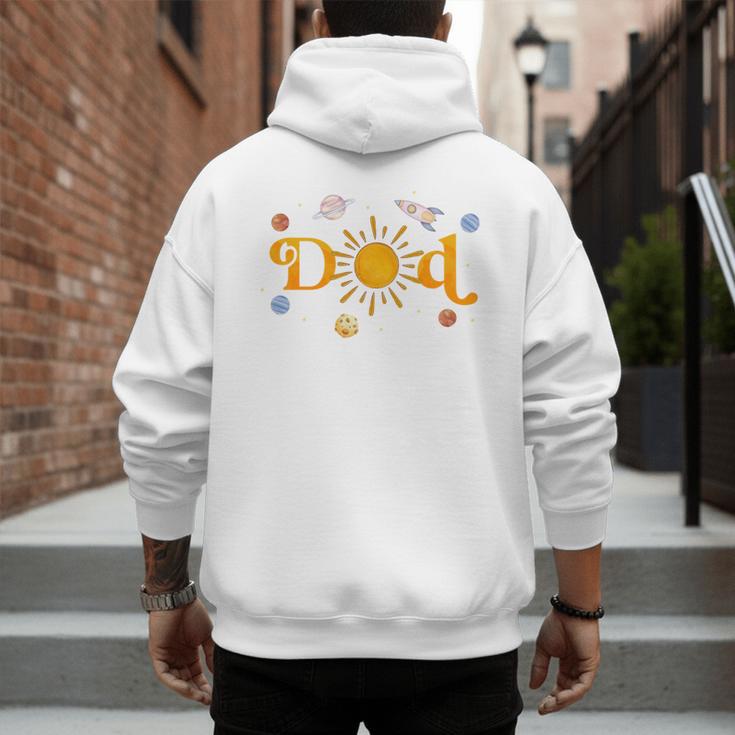 Dad Of The Birthday First Trip Around The Sun Bday Boy Men's Hoodie Back Print